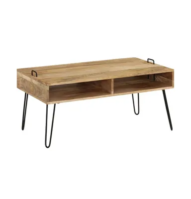 Coffee Table Solid Mango Wood 39.4"x23.6"x17.7"