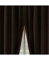 Aria Magnetic Closure Theater Grade 100% Blackout Back Tab Curtain Panel Pair