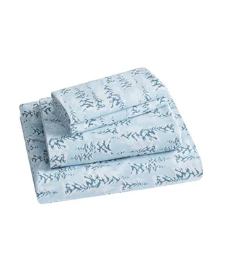 Bearpaw Winter Trees 100% Cotton Flannel 4-Pc. Sheet Set