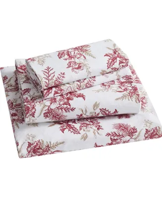 Tahari Home Toile 100% Cotton Flannel 4-Pc. Sheet Set, Full