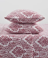 Tahari Home Damask 100% Cotton Flannel -Pc. Sheet Set