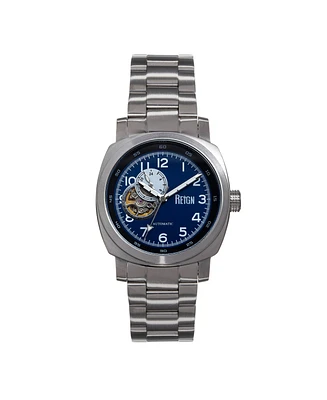 Men's Reign Impaler Semi-Skeleton Stainless Steel Bracelet Watch - Blue/Silver