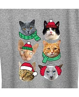 Trendy Plus Christmas Cats Graphic T-shirt