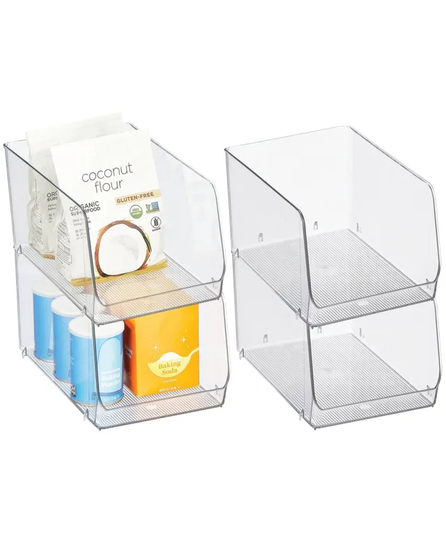 Iris USA 91 Quart Large Storage Bin Utility Tote Organizing Container Box with Buckle Down Lid for Clothes Storage, 4 Pack, Clear