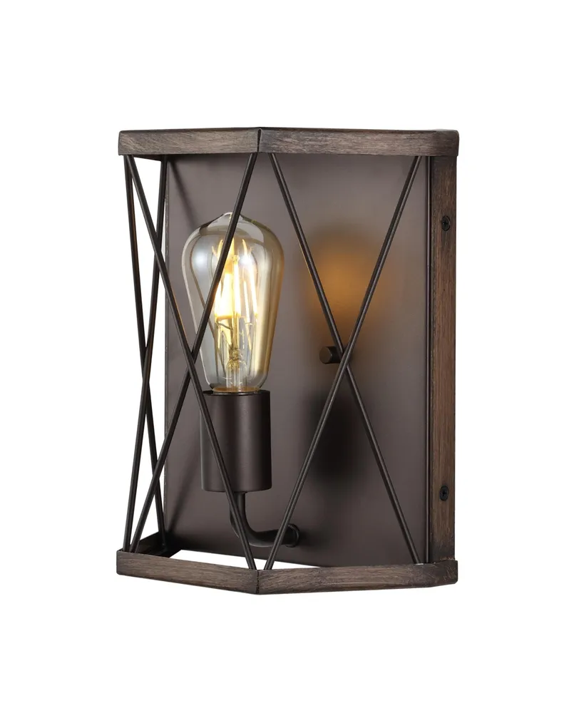 Liam Rustic Farmhouse Iron Led Sconce