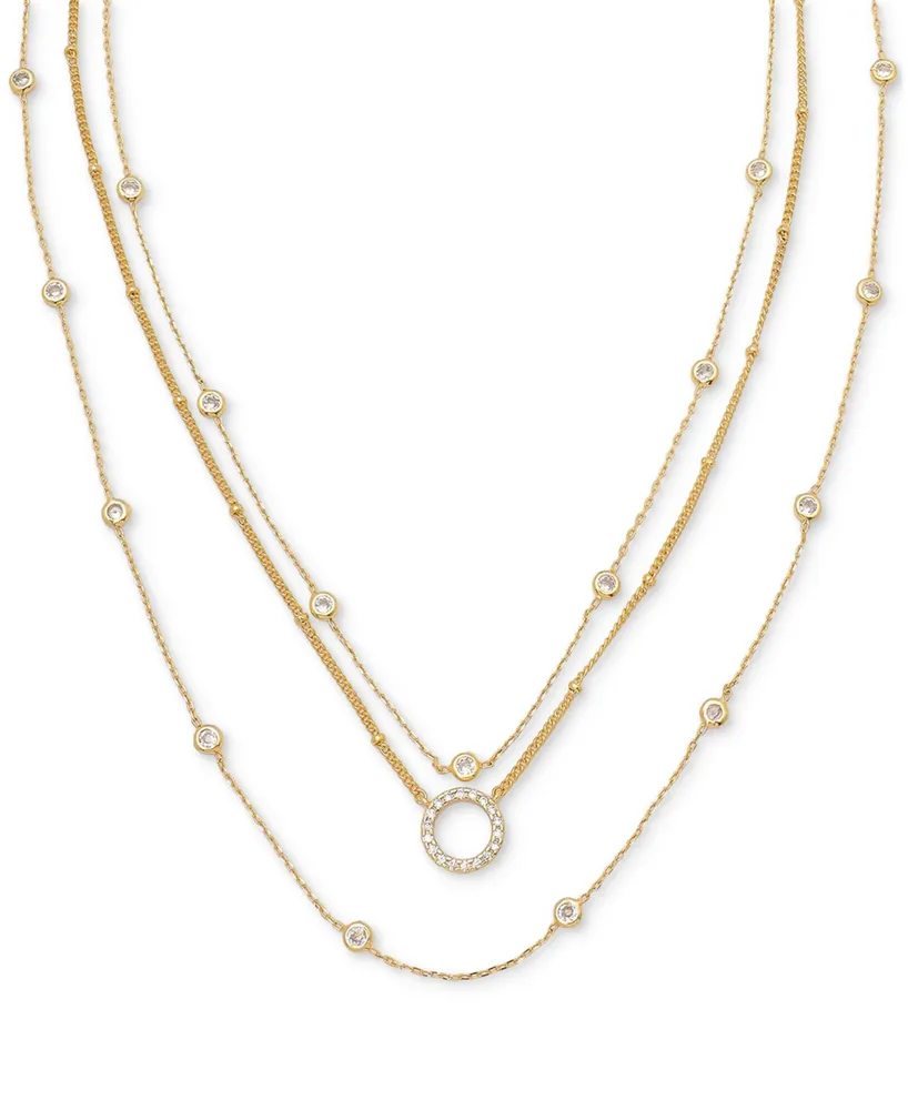 Ettika Monroe Crystal Strand Layered Necklace