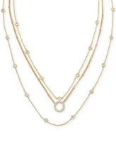 Ettika Monroe Crystal Strand Layered Necklace