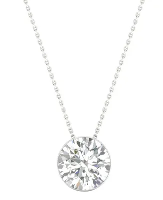 Diamond Solitaire Pendant Necklace (1 ct. t.w.) in 14k White Gold, 16" + 2" extender
