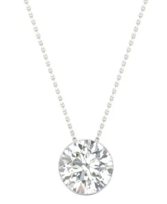 Diamond Solitaire 18 Pendant Necklace 1 2 1 Ct. T.W. Collection In 14k White Gold