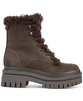 Sam Edelman Women's Kyler Lace-Up Cozy Combat Boots