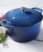 Martha Stewart Collection Gatwick Enamel Cast Iron 7 Quart Dutch Oven