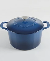 Martha Stewart Collection Gatwick Enamel Cast Iron 7 Quart Dutch Oven