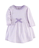 Touched by Nature Toddler Girls Organic Cotton Long-Sleeve Dresses 2pk