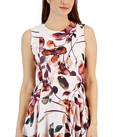 Calvin Klein Women's Printed A-Line Midi Dress