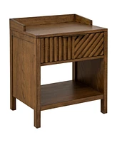 Ink+Ivy 23.75" Sunset Cliff Wide 1-Drawer Wood Nightstand with Shelf