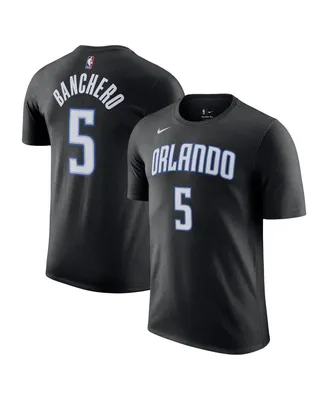 Men's Nike Paolo Banchero Black Orlando Magic Icon 2022/23 Name and Number T-shirt