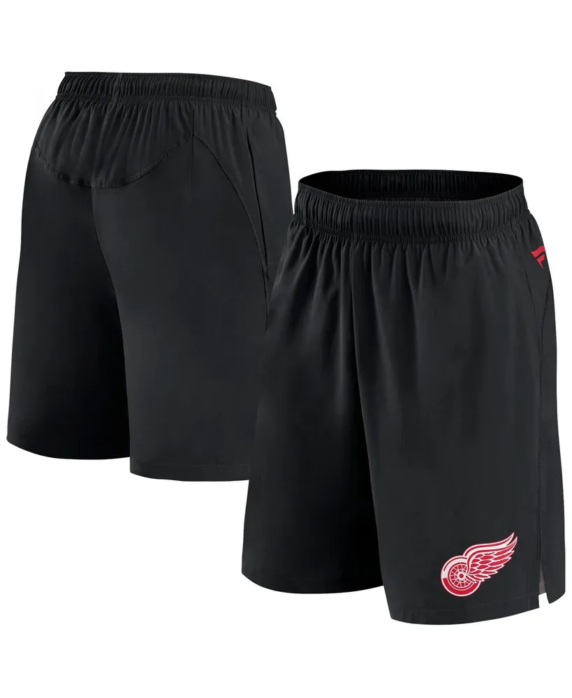 Men's Fanatics Black Detroit Red Wings Authentic Pro Tech Shorts