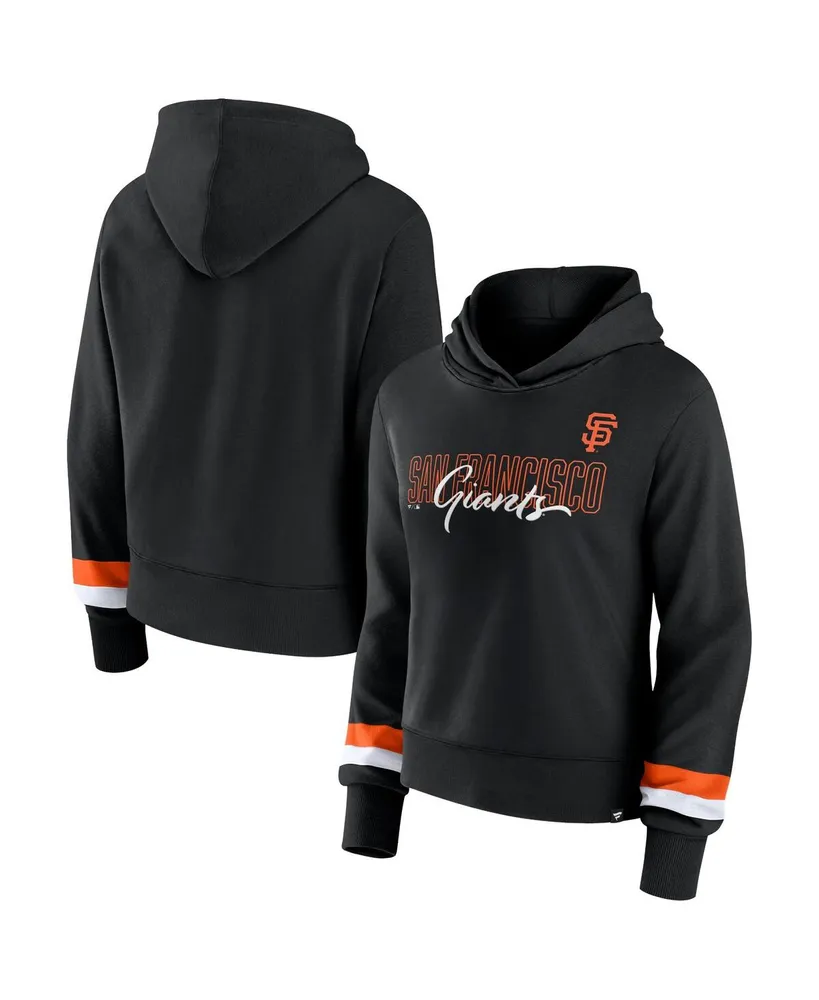 Women's Fanatics Black San Francisco Giants Over Under Pullover Hoodie