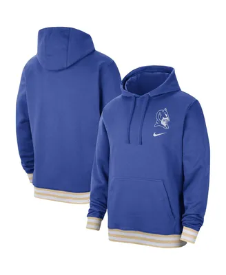 Men's Nike Royal Duke Blue Devils Campus Retro Fleece Pullover Hoodie