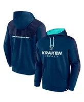 Men's Fanatics Deep Sea Blue Seattle Kraken Make the Play Pullover Hoodie