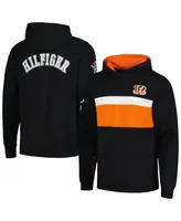 Men's Tommy Hilfiger Black Cincinnati Bengals Morgan Long Sleeve Hoodie T-shirt