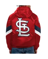 Men's Starter Red St. Louis Cardinals Force Play Ii Half-Zip Hooded Jacket