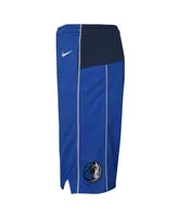 Big Boys Nike Blue Dallas Mavericks Icon Edition Mesh Performance Swingman Shorts