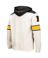 Men's Colosseum Cream Iowa Hawkeyes 2.0 Lace-Up Pullover Hoodie