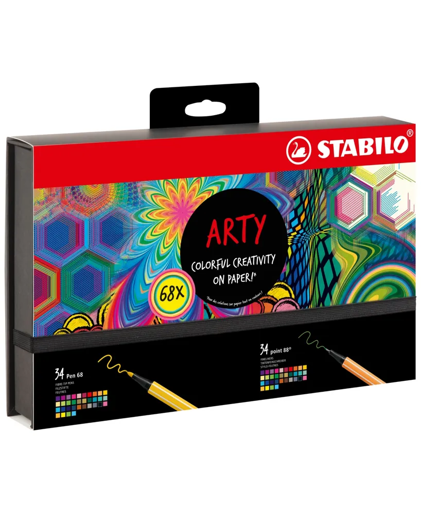STABILO Pen 68 Fine-Tip Markers, Color Parade Set of 20 – St