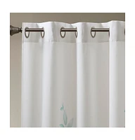 Cecily Burnout Printed 2 sheer Window Curtain, 84 inches long Curtain Panels set, Width 50 curtains for Bedroom and Living Room, Easy To Hang,
