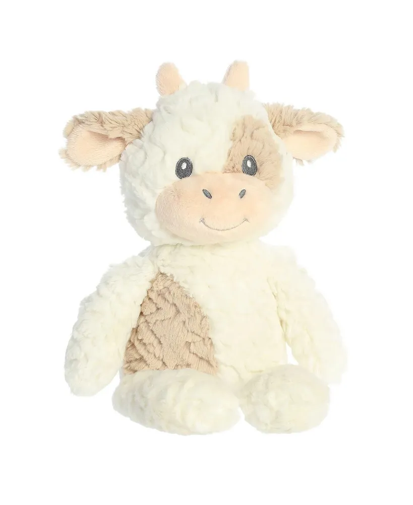 ebba Large Clover Cow Huggy Collection Adorable Baby Plush Toy White 13"