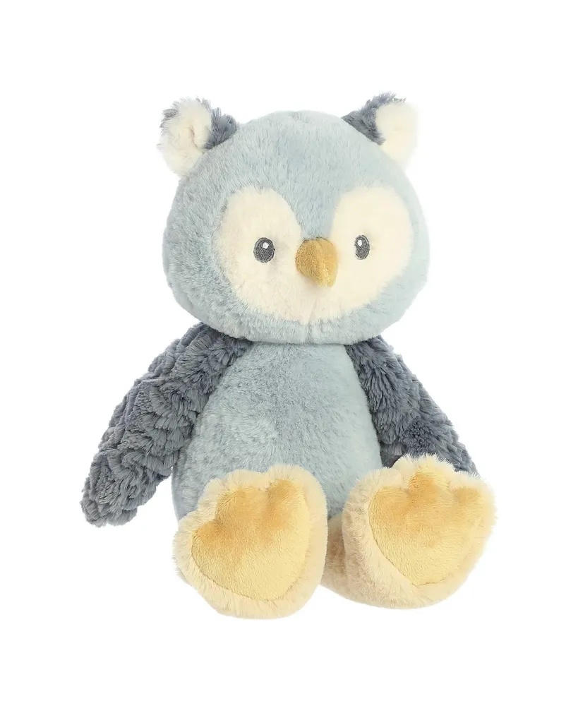ebba Large Ollie Owl Cuddlers Adorable Baby Plush Toy Blue 14"