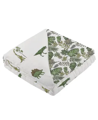 Newcastle Classics Dino Days and Tropical Forest 100% Soft Cotton Blanket 47" X 47"