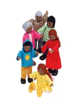 Hape Happy Family African American Dollhouse Set