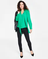 I.n.c. International Concepts Women's Scarf-Neck Long-Sleeve Blouse, Created for Macy's