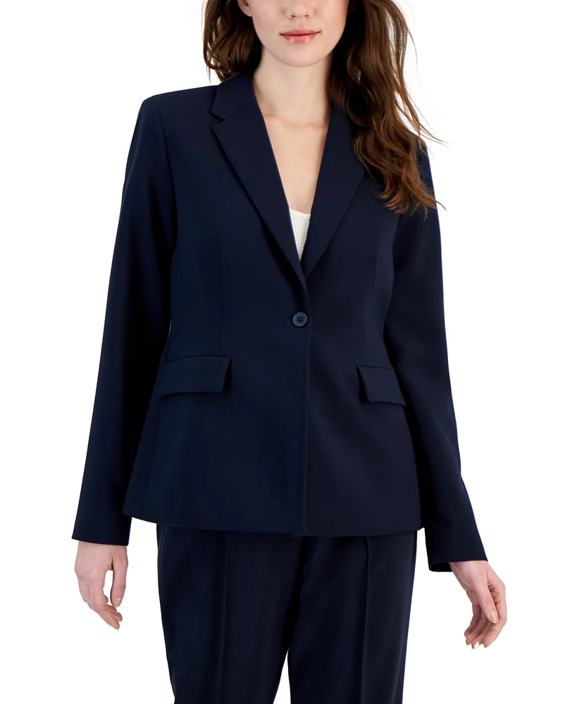 T Tahari Women's Notch-Lapel One-Button Blazer