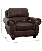 Arther 43" Leather Traditional Armchair