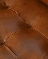 Holloway 81" Mid-Century Leather Sofa