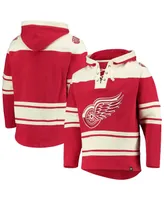 Men's '47 Brand Red Detroit Red Wings Superior Lacer Pullover Hoodie