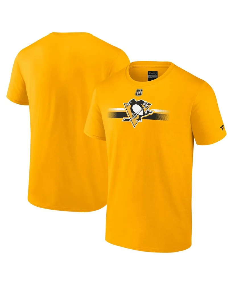 Men's Fanatics Gold Pittsburgh Penguins Authentic Pro Secondary Replen T-shirt