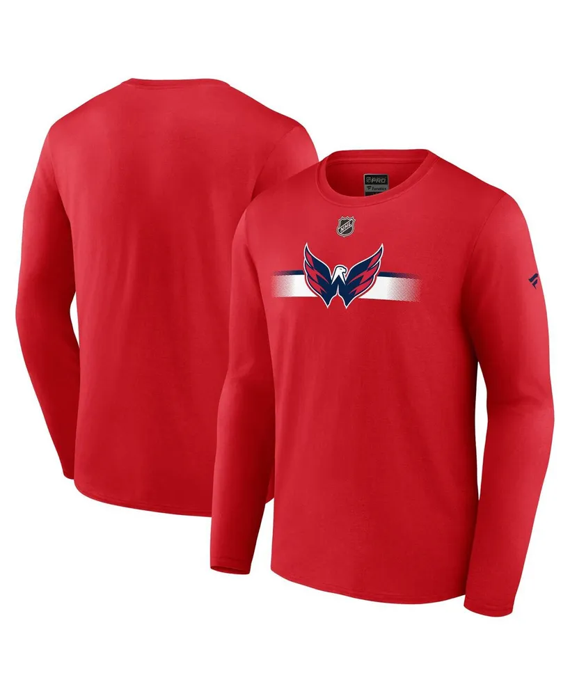 Men's Fanatics Red Washington Capitals Authentic Pro Secondary Replen Long Sleeve T-shirt