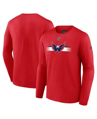 Men's Fanatics Red Washington Capitals Authentic Pro Secondary Replen Long Sleeve T-shirt