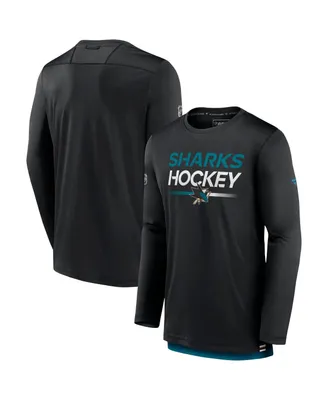 Men's Fanatics Black San Jose Sharks Authentic Pro Long Sleeve T-shirt