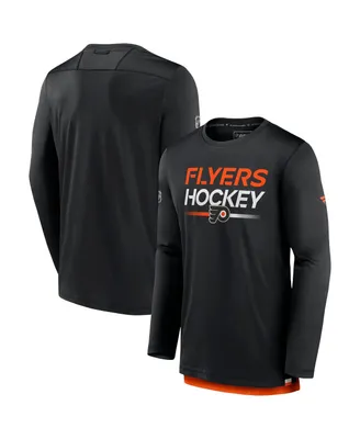 Men's Fanatics Black Philadelphia Flyers Authentic Pro Long Sleeve T-shirt