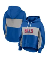 Women's Fanatics Royal Buffalo Bills Filled Stat Sheet Pullover Hoodie