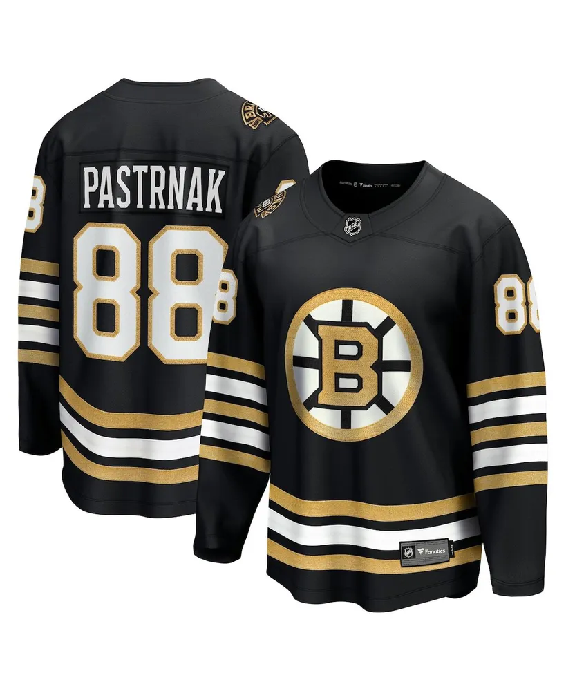 Men's Fanatics David Pastrnak Black Boston Bruins 100th Anniversary Premier Breakaway Player Jersey