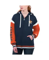 Women's Starter Navy Houston Astros Homestretch Full-Zip Hoodie