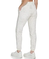 Andrew Marc Sport Women's Novelty Spotted Faux Fur Jogger Pants