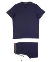 Men's Short Sleeve Short Pajamas Set