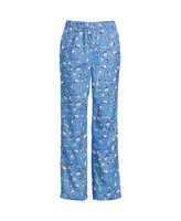 Lands' End Women's Tall Print Flannel Pajama Pants